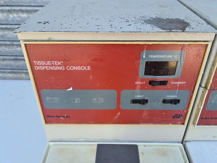 Used Miles Scientific Tissue-Tek Dispensing Console and Thermal Console