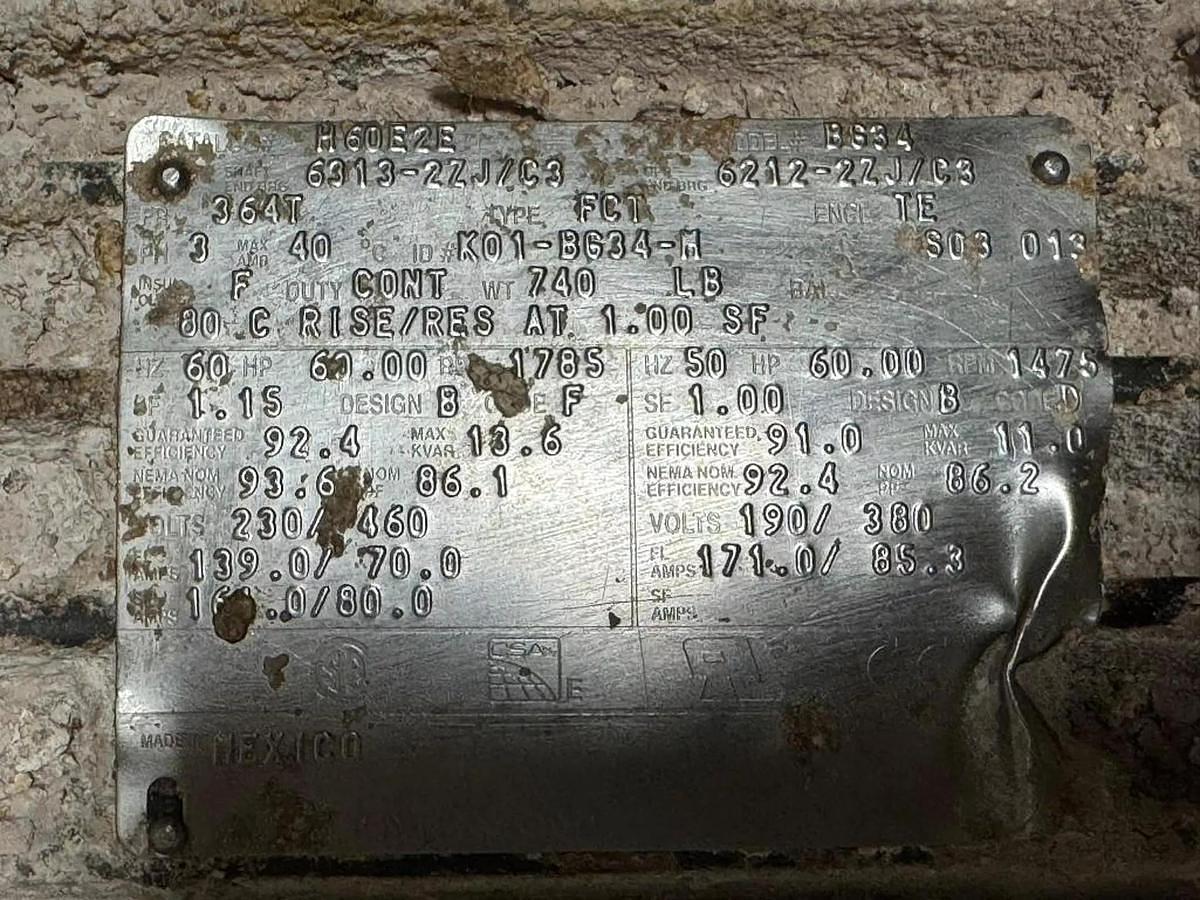 Used 170 CU. FT. DOUBLE RIBBON BLENDER - 60 HP