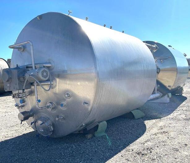 Used 7,500 GALLON FELDMEIER CONE BOTTOM PROCESSOR TANK - SANITARY S/S - JACKETED