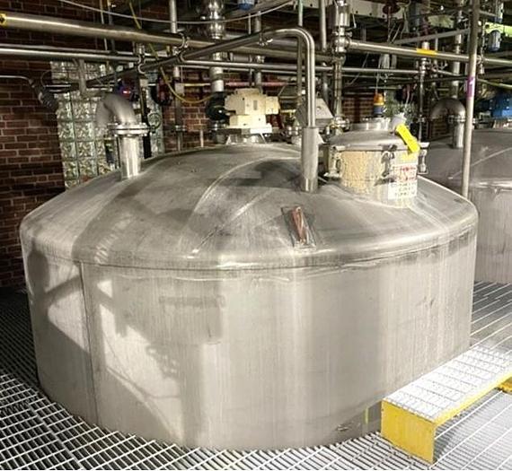 Used (2) - USED 1,000 GALLON CHEMINEER S/S JACKETED DISH BOTTOM MIX TANK MODEL - 2GTNS-2