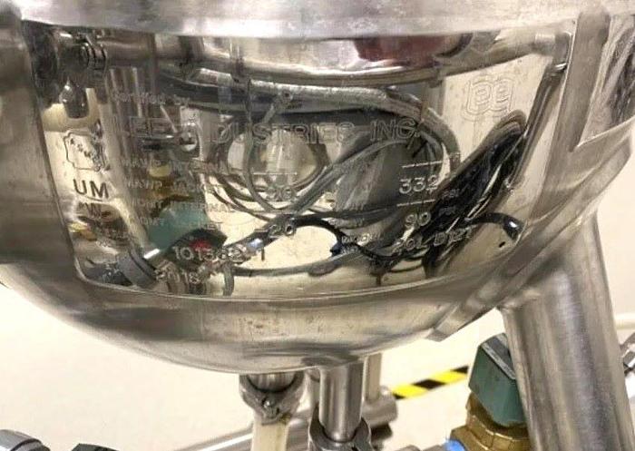 Used 5 GALLON (20 LITER) LEE TRI-MIX TURBO SHEAR TRIPLE MOTION VACUUM KETTLE - S/S - VACUUM - JACKETED