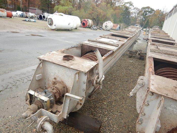 Used 24" x 32' SINGLE SCREW JACKETED COOLING SCREW - C/S