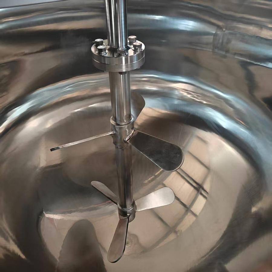 200 GALLON SANITARY TILTING KETTLE - ELECTRIC HEATED - VFD PADDLE MIXER