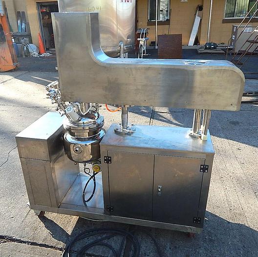 Used LABORATORY VACUUM HOMOGENIZING MIXER - POLISHED S/S - JACKETED