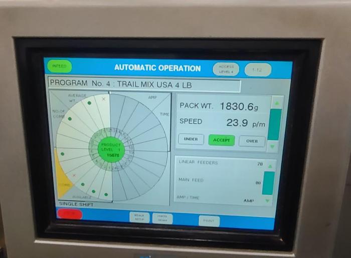 Used YAMATO LMD.  24 STATION HEAD ROTARY DATAWEIGH SCALE MODEL #Adw-524 Sw