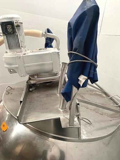 Used 500 GALLON GROEN KETTLE WITH INCLINE SWEEP SCRAPE AGITATION - 316 S/S - 100 PSI JACKET