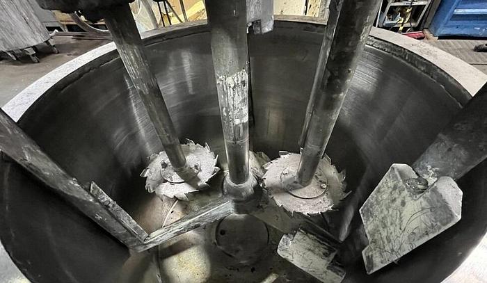 Used 40 GALLON ROSS TRIPLE SHAFT MIXER - S/S - VACUUM - JACKETED