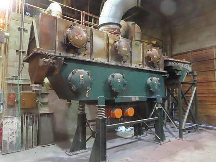 Used 40" X 14' CARMAN FLUID BED DRYER SYSTEM WITH VIBRATORY FEEDER