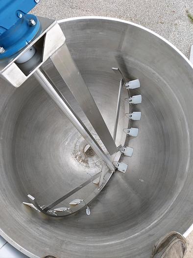 Refurbished 200 GALLON GROEN KETTLE WITH NEW SINGLE MOTION WIDE SWEEP SCRAPER AGITATOR