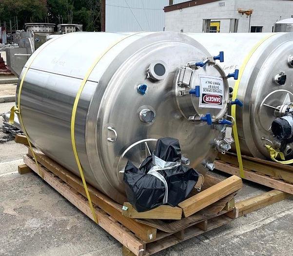 Used 528 GALLON (2000 LITER) FELDMEIER SANITARY REACTOR WITH MIXER - 316L S/S