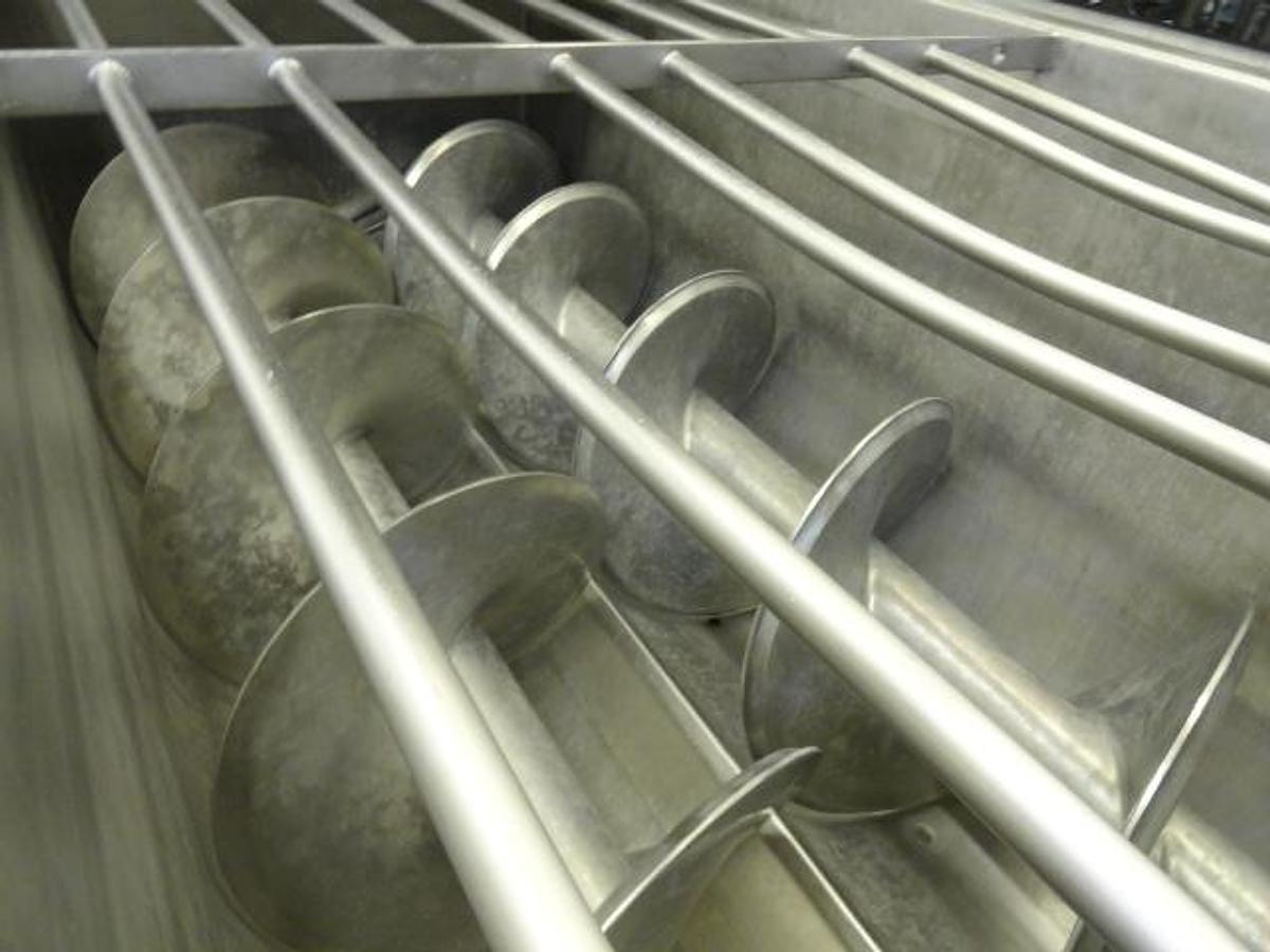 Used 28" x 10' BLENTECH TWIN SCREW HOLLOW FLIGHT BLENDER - S/S - JACKETED