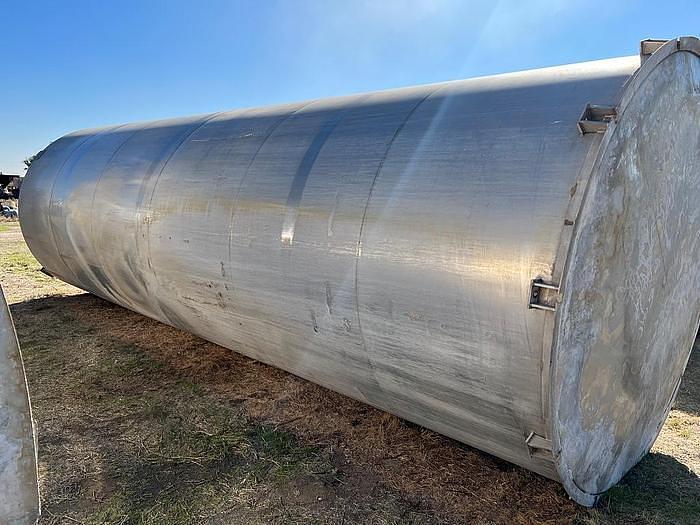 Used 8,600 GALLON S/S BULK STORAGE TANK 94 IN. x 24 FT. HIGH