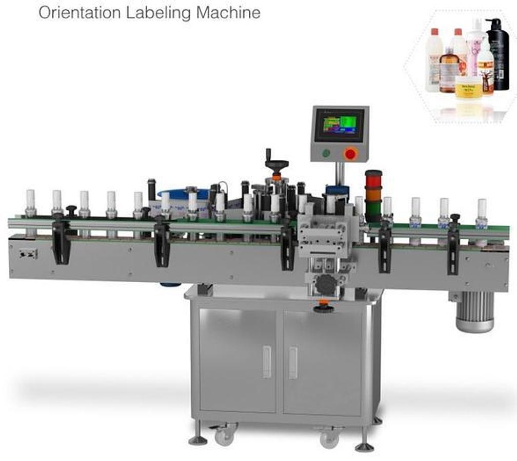 POSITIONING ROUND BOTTLE LABELING MACHINE