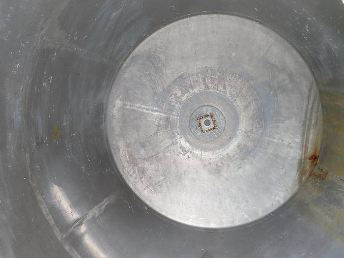 Used 3,000 GALLON STAINLESS STEEL MIXED TANK WITH DISH BOTTOM