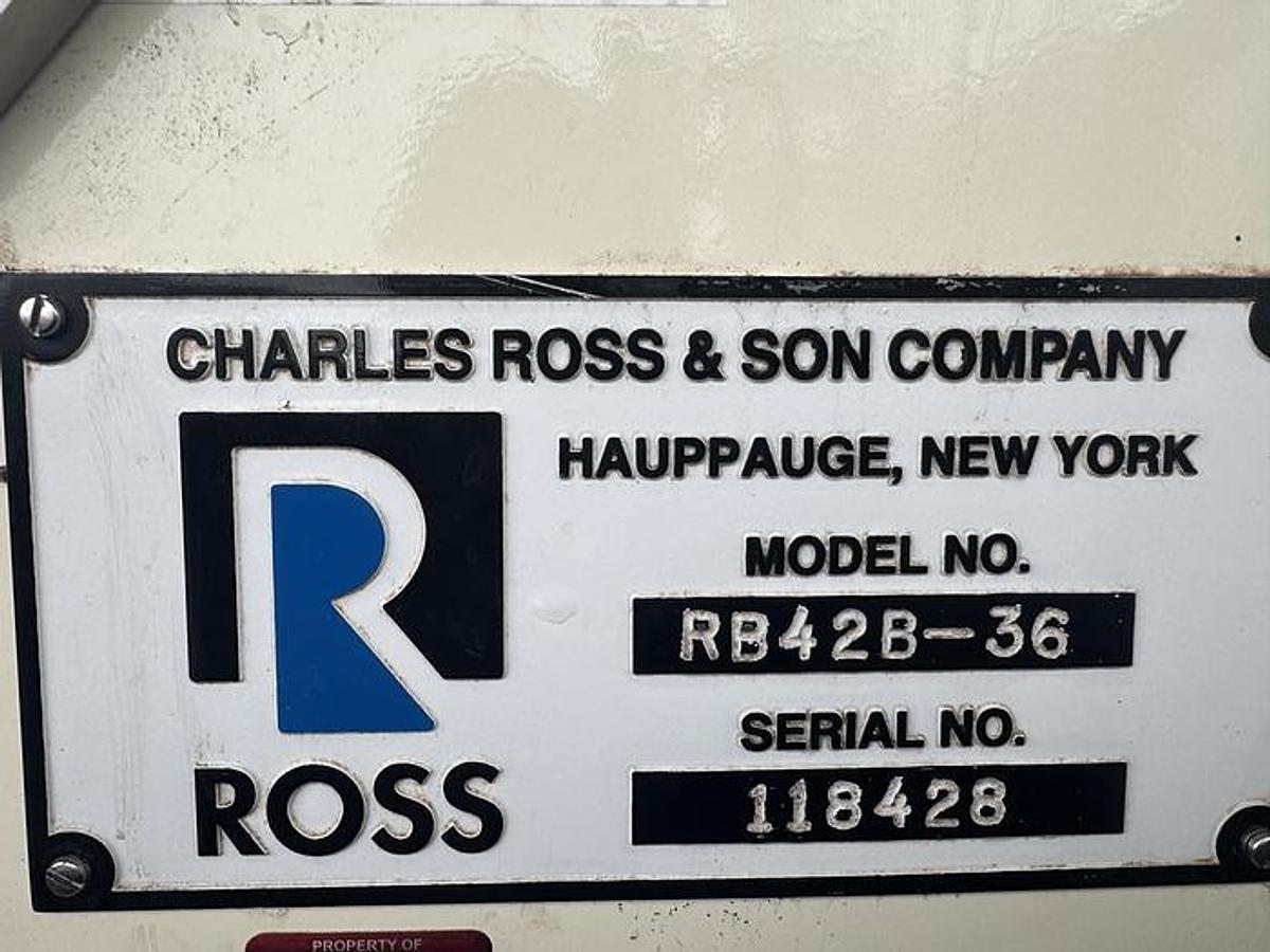 Used 36 CU. FT. ROSS DOUBLE RIBBON BLENDER - S/S