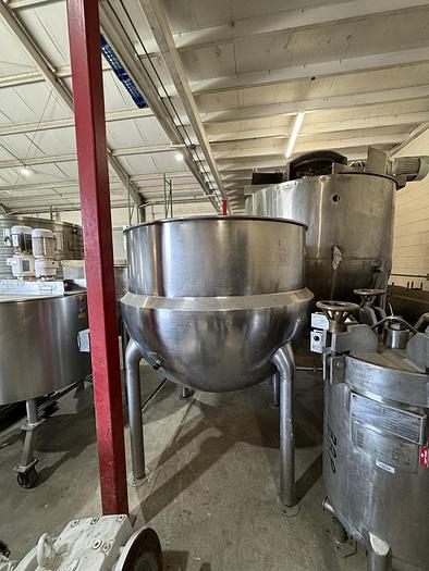 Refurbished 350 GALLON HAMILTON KETLLE - WITH NEW SINGLE MOTION AGITATION - S/S - 60 PSI JACKET