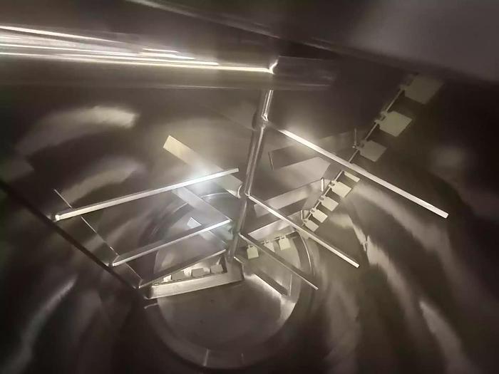 Used 500 GALLON LEE DOUBLE MOTION MIX TANK - 316 S/S - 100 PSI JACKET