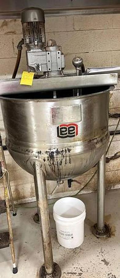 Used 75 GALLON LEE AGITATED KETTLE - S/S - JACKETED