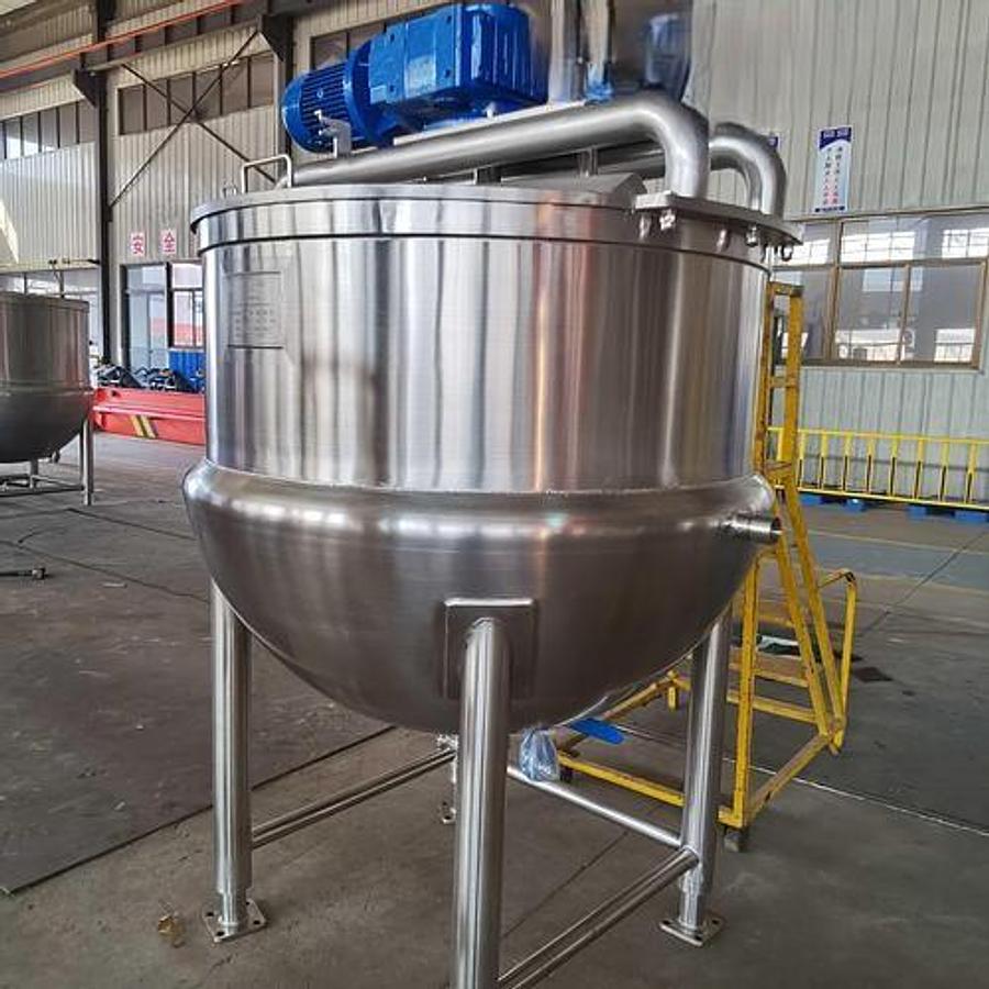 250 GALLON SINGLE MOTION KETTLE WITH FLIGHT BARS - 316 S/S - 90 PSI