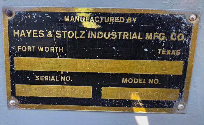 Used 95 CU. FT. HAYES & STOLZ RIBBON BLENDERS -304 S/S