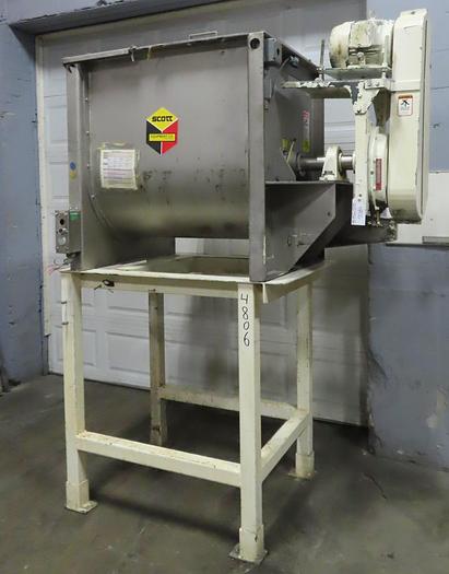 Used 15 CU. FT. SCOTT EQUIPMENT DOUBLE RIBBON BLENDER - SANITARY S/S - 3 HP