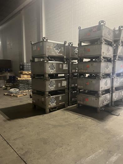 Used 165 GALLON CAPACITY PRECISION PORTABLE TOTE BIN - S/S