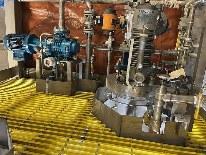 UNUSED 13 SQ. FT. PFAULDER WIPED FILM EVAPORATOR WITH VACUUM SYSTEM - NEVER INSTALLED