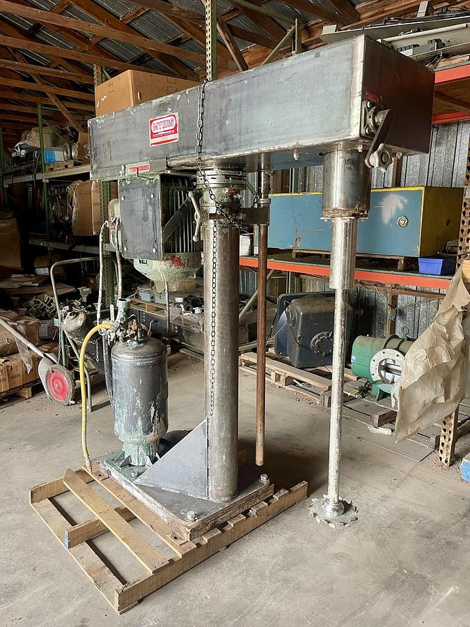 Used 15 HP MYERS HIGH SPEED DISPERSER - AIR/OIL LIFT - VARIABLE SPEED
