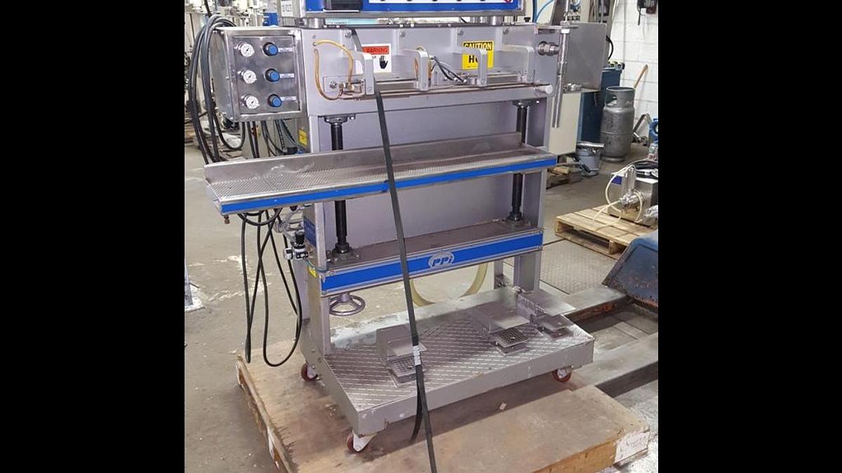 Used PAKSOURCE PSG MINI PMP POUCH FILLER/SEALER, LIQUID, STAINLESS STEEL