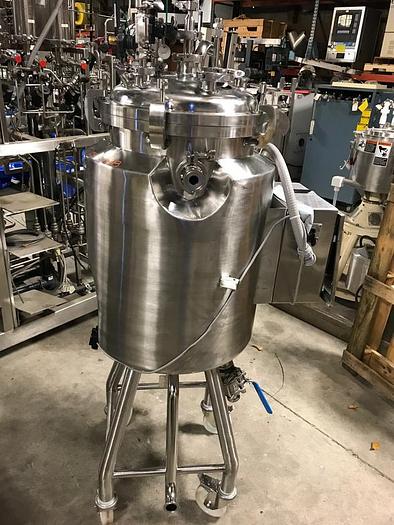 Used 100 LITER / 25 GALLON PRECISION PORTABLE REACTOR - 316L S/S - 45 PSI INTERNAL / 120 PSI JACKET