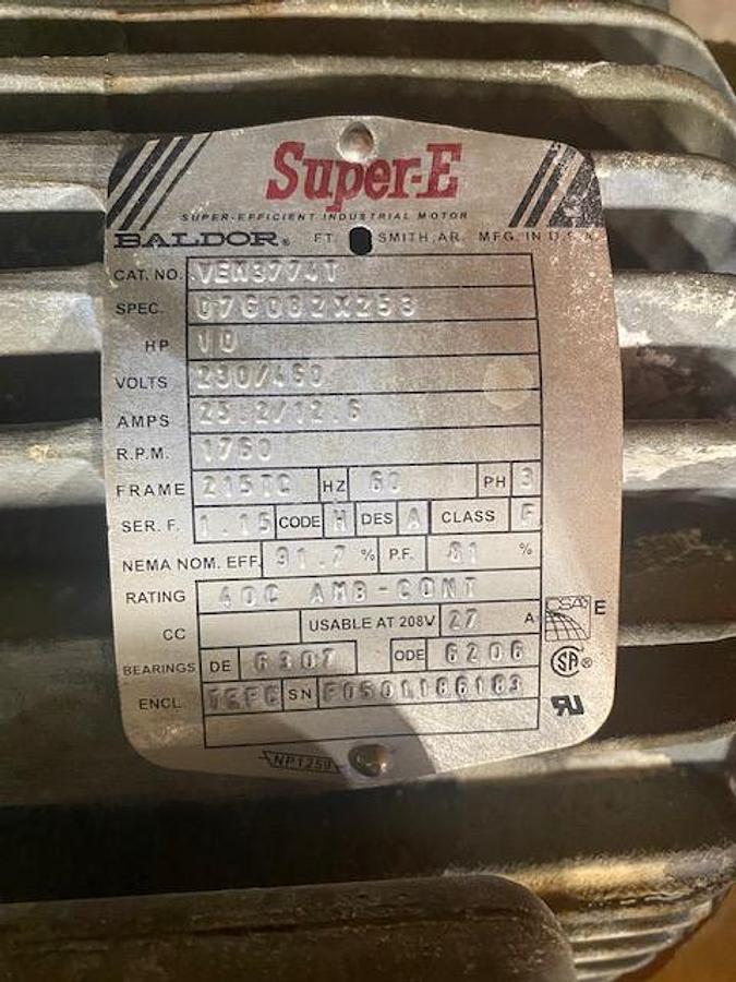 Used 87 CU. FT. WORKING CAPACITY RIBBON BLENDER - S/S - JACKETED - 10 HP