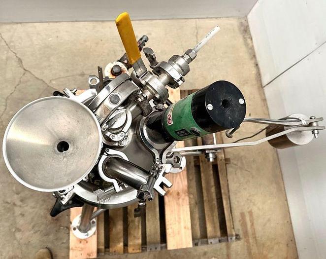 Used 2 GALLON LEE S/S SANITARY JACKETED REACTOR WITH MIXER