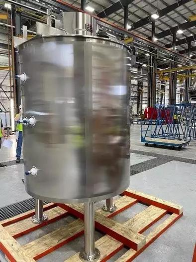 Used 500 GALLON LEE DOUBLE MOTION MIX TANK - 316 S/S - 100 PSI JACKET