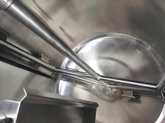 NEW - 500 GALLON PRESSURE WALL PROCESSOR - SINGLE MOTION AGITATION - 316 S/S - 75 PSI JACKET