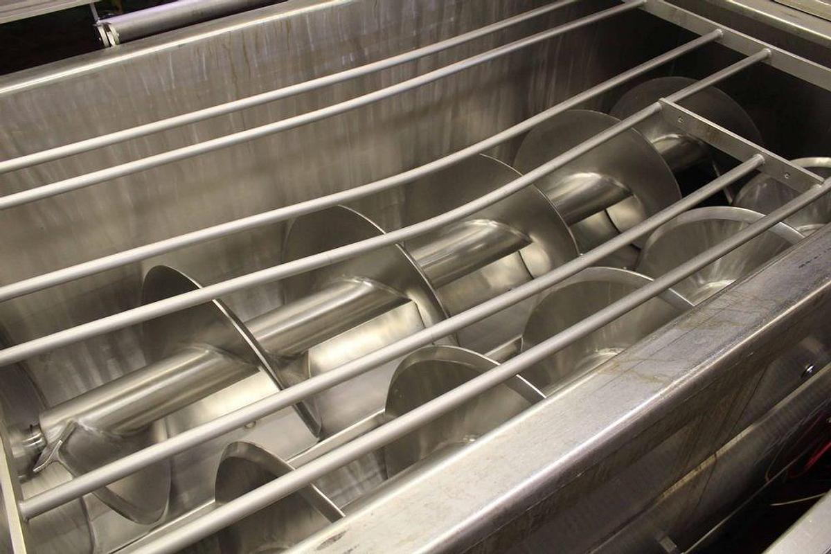 Used 28" x 10' BLENTECH TWIN SCREW HOLLOW FLIGHT BLENDER - S/S - JACKETED