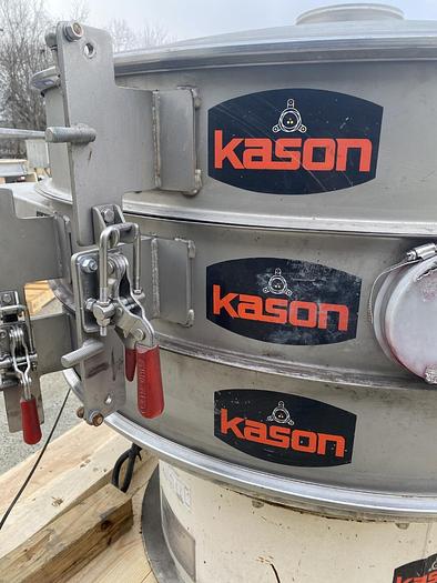 Used 48" KASON SCREENER - S/S - 2 DECK - 3 SPOUT - TOP COVER