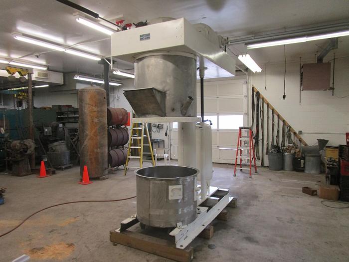 Used 75 GALLON ROSS DOUBLE PLANETARY MIXER - NON-VACUUM WITH (2) SINGLE WALL MIX CANS