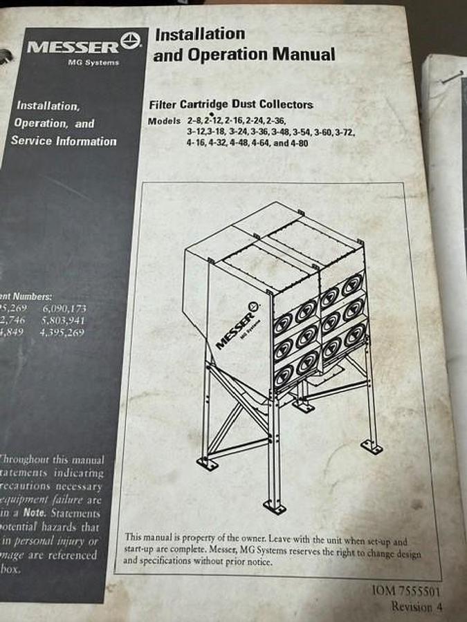 Refurbished DONALDSON-TORIT MODEL DFT2-12 CARTRIDGE TYPE DUST COLLECTOR - 6,000 CFM - AS-IS, WHERE-IS