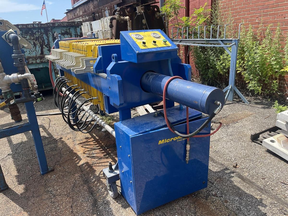 Used 5 CU. FT. NEVER USED MEMBRANE SQUEEZE FILTER PRESS