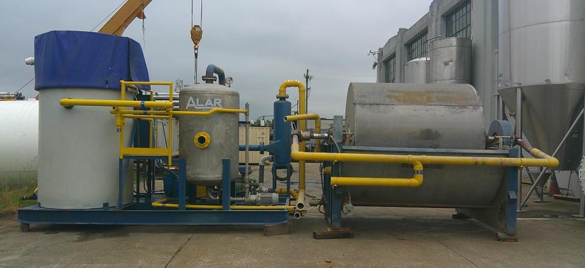 Used 6 FT x 6 FT ALAR ROTARY VACUUM DRUM FILTER - S/S DRUM