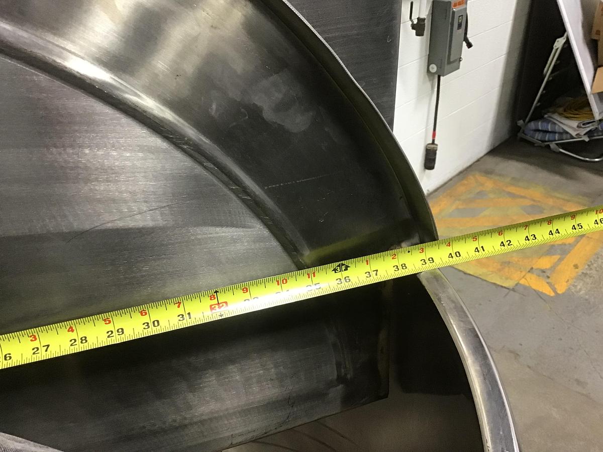Used 100 GALLON HAMILTON SINGLE MOTION KETTLE - S/S - 90 PSI JACKET