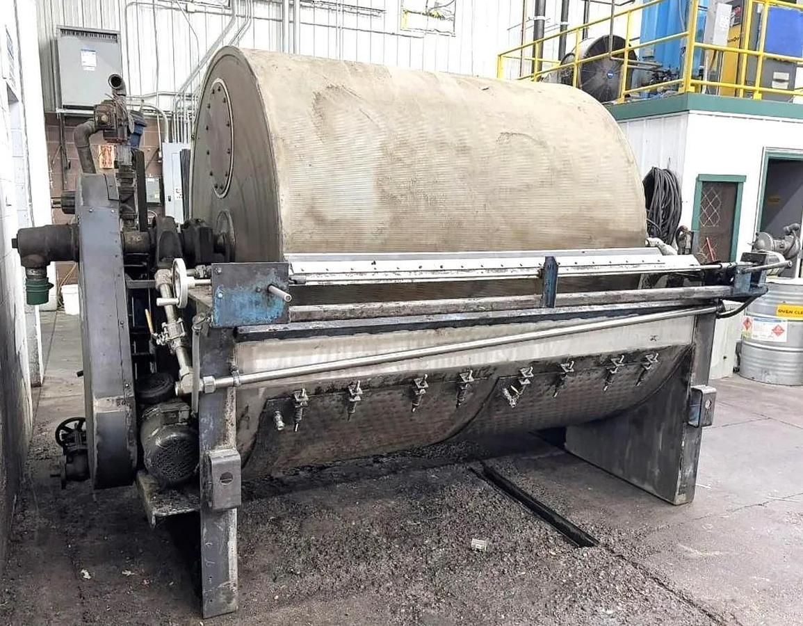 Used 6 FT x 6 FT ALAR ROTARY VACUUM DRUM FILTER - S/S DRUM