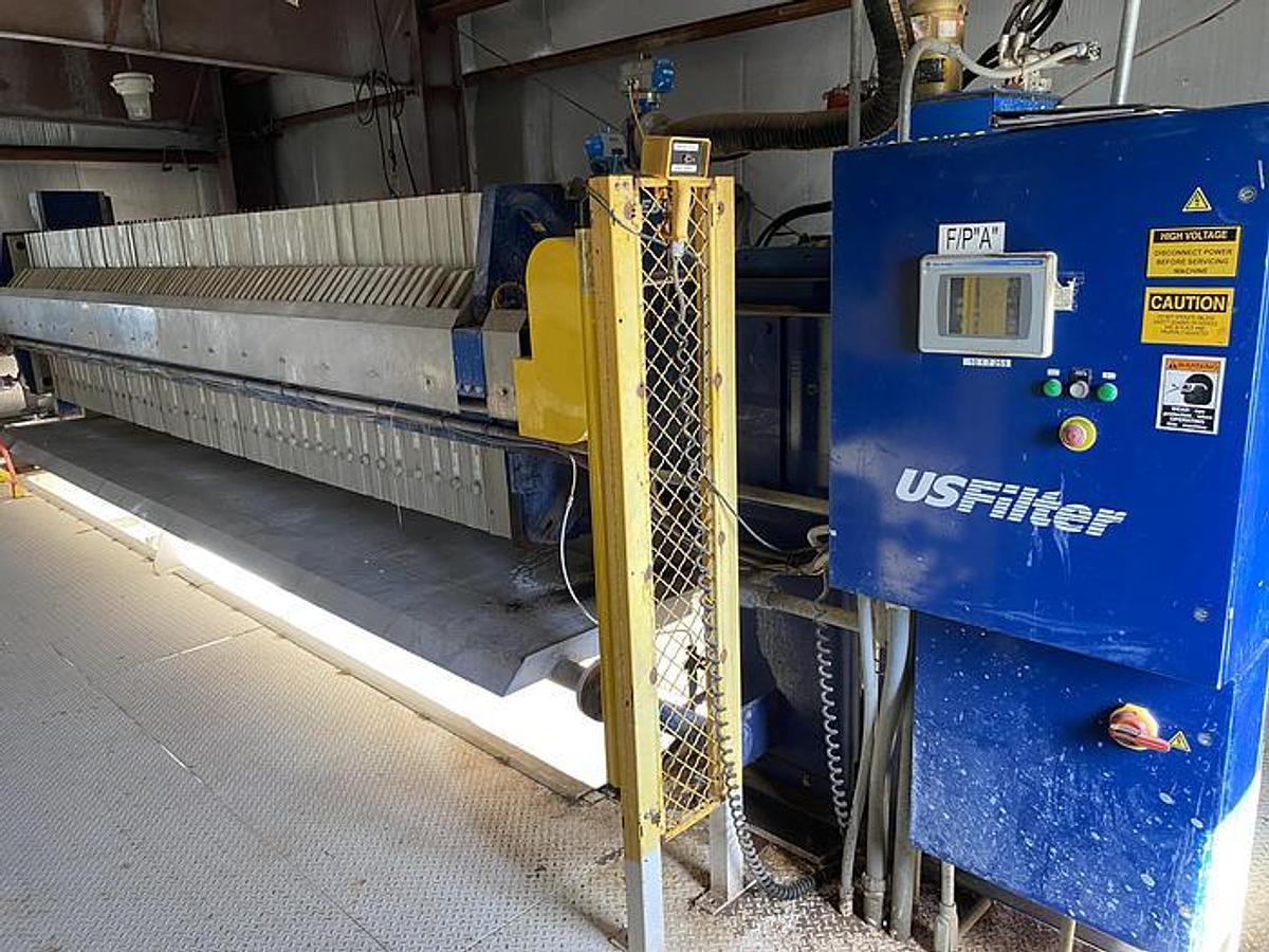 Used 100 CU. FT. US FILTER J-PRESS FILTER PRESS - 1200MM