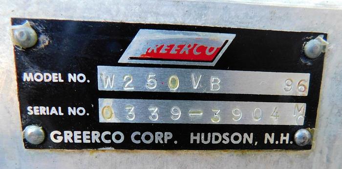 Used GREERCO VERTICAL COLLOID MILL - MODEL W-250-VB - ALL S/S