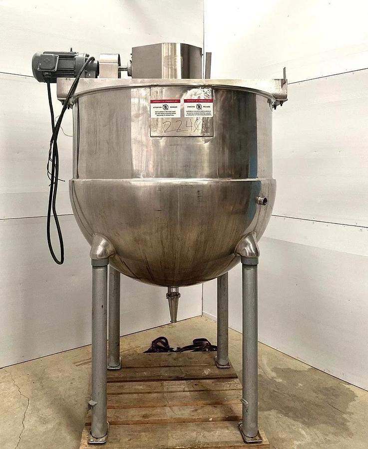Used 350 GALLON GROEN DOUBLE MOTION KETTLE - 100 PSI JACKET