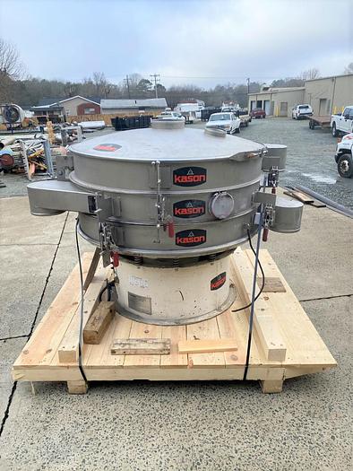 Used 48" KASON SCREENER - S/S - 2 DECK - 3 SPOUT - TOP COVER