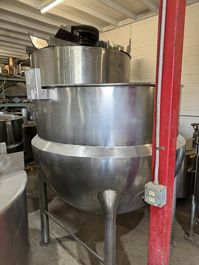 Refurbished 350 GALLON HAMILTON KETLLE - WITH NEW SINGLE MOTION AGITATION - S/S - 60 PSI JACKET