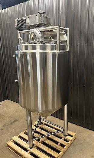 Used USED 300 GALLON JAKETED TANK S/S INSULATED WITH SCRAPE AGITATION