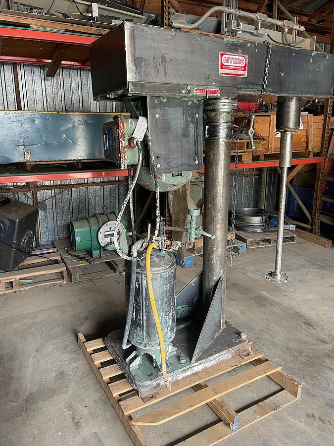 Used 15 HP MYERS HIGH SPEED DISPERSER - AIR/OIL LIFT - VARIABLE SPEED