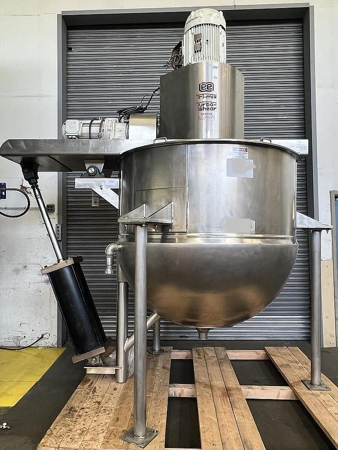 Used 600 GALLON LEE TRI-MIX TURBO SHEAR KETTLE – S/S – VACUUM – JACKETED